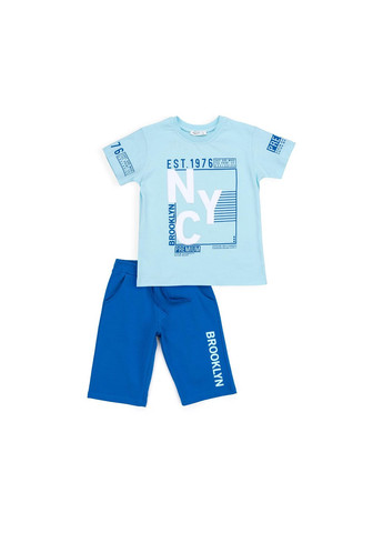 Блакитний літній набір дитячого одягу "brooklyn" (10143-128b-blue) E&H