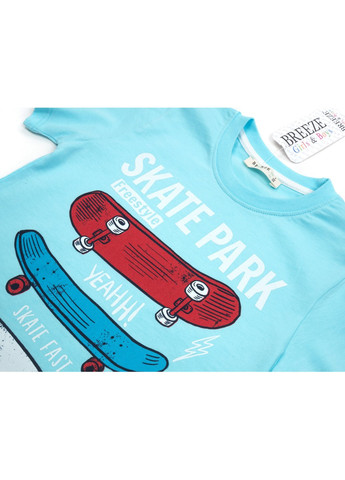 Голубой летний набор детской одежды "skate park" (13357-98b-blue) Breeze