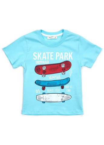 Блакитний літній набір дитячого одягу "skate park" (13357-98b-blue) Breeze