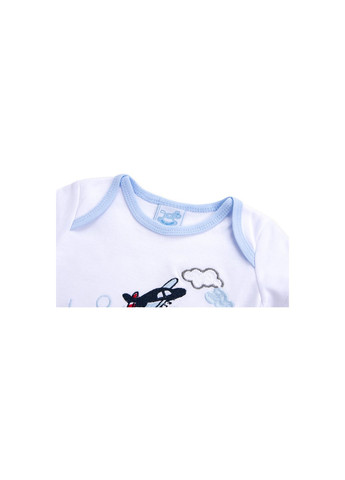 Комбинированный демисезонный набор детской одежды для мальчиков :человечек, штанишки, кофточка и шапочка (f7763.b.0-3) Luvena Fortuna