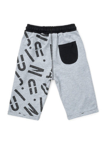 Серый летний набор детской одежды с шортами (4118-158b-gray) Breeze