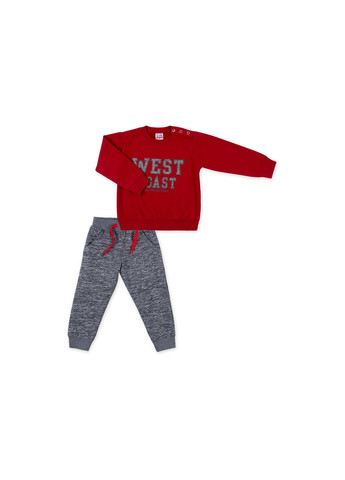 Красный демисезонный набор детской одежды кофта с брюками "west coast" (8248-86b-red) Breeze