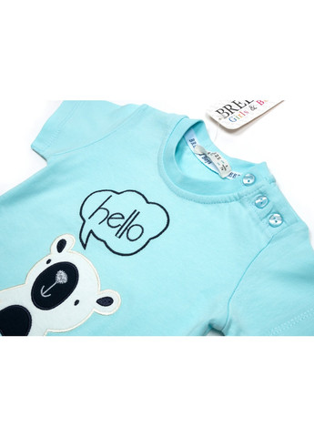 Голубой летний набор детской одежды "hello brother" (14307-92b-blue) Breeze