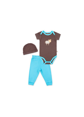 Комбінований демісезонний набір дитячого одягу із бамбука з малюнком тварин блакитний для хлопчиків (68353.6-9) Luvable Friends