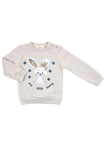 Комбинированный демисезонный набор детской одежды с зайками (13701-80g-beige) Breeze