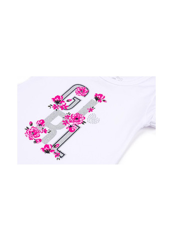 Комбінований літній набір дитячого одягу у квіточки (6198-98g-white) Breeze