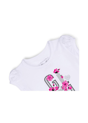 Комбінований літній набір дитячого одягу у квіточки (6198-98g-white) Breeze