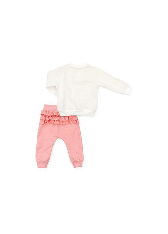 Комбинированный демисезонный набор детской одежды с сердечком и оборочкой (11261-80g-peach) Breeze