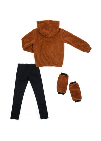 Комбинированный демисезонный набор детской одежды с часами (1163-140g-brown) NA