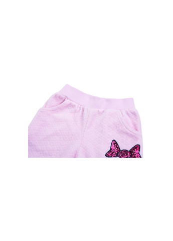 Рожевий демісезонний набір дитячого одягу кофта з брюками з котиком та бантиком (8371-68g-pink) Breeze
