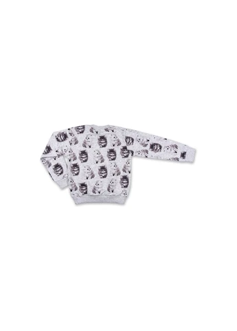 Серый демисезонный набор детской одежды с котиками (7874-80/g-gray) Breeze