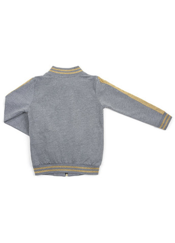 Комбінований демісезонний набір дитячого одягу із золотими лампасами (12986-134g-gray) Breeze
