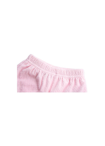 Рожевий демісезонний набір дитячого одягу рожевий велюровий з кроликом (ep6149.3-6) Luvena Fortuna