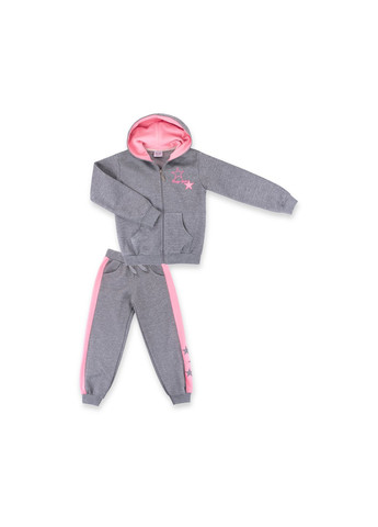 Спортивний костюм з рожевими лампасами (9553-140G-gray) Breeze (257142785)