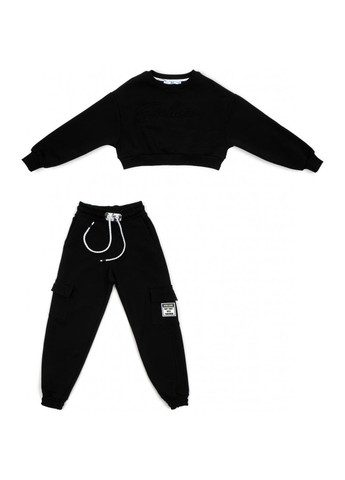 Спортивний костюм трикотажний (7036-K-164G-black) A-yugi (257140301)