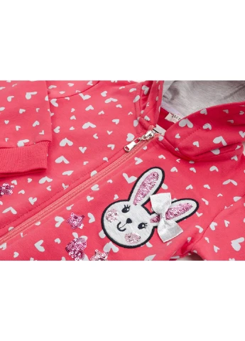 Спортивний костюм з сердечками (14427-104G-coral) Breeze (257142719)