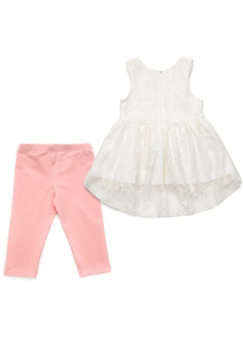 Комбинированное платье туника кружевное (12952-104g-cream) Breeze (257141923)