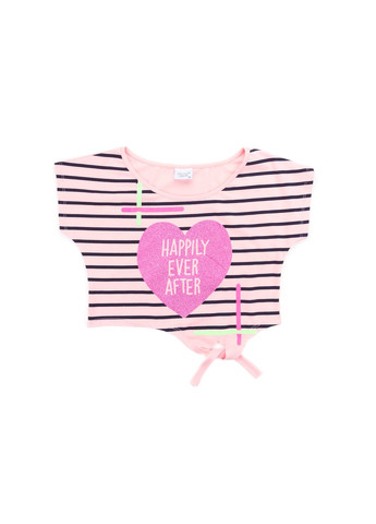 Голубое платье с сердцем в комплекте с топом (9051-134g-blue-peach) Breeze (257142283)