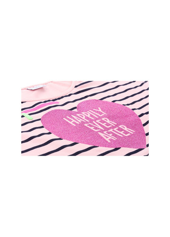 Голубое платье с сердцем в комплекте с топом (9051-134g-blue-peach) Breeze (257142283)