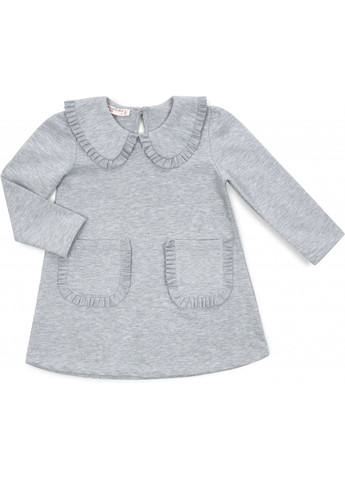 Серое платье с кармашками (6732-110g-gray) Pop Fashion (257140645)