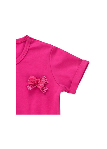 Комбинированное платье с юбкой в полосочку (8753-86g-fuchsia) Breeze (257142054)