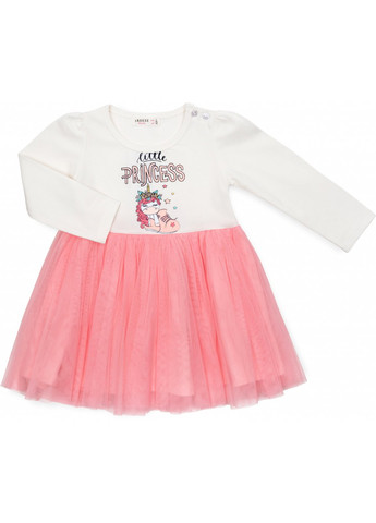 Розовое платье с фатиновой юбкой с единорогом (16814-86g-pink) Breeze (257140122)