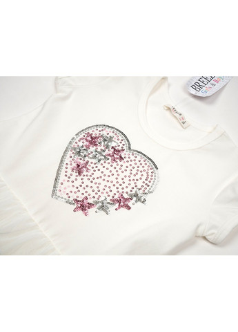 Комбінована сукня з серцем (14104-116g-cream) Breeze (257143289)