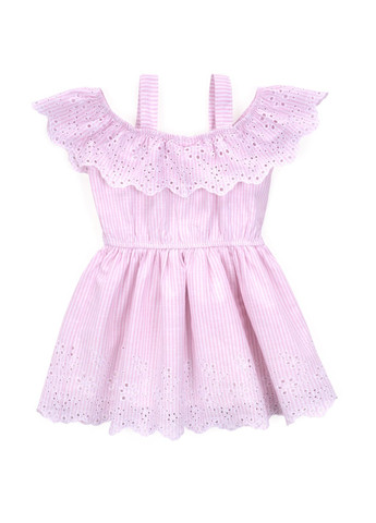 Розовое платье с вышивкой (201034-98g-pink) Bushra (257139468)