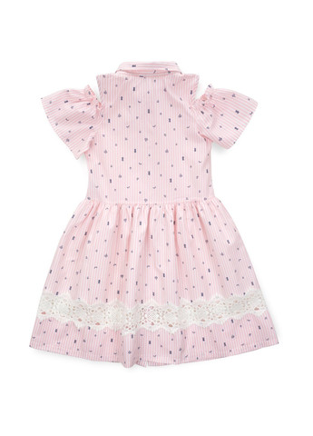 Персиковое платье с кружевом (201001-134g-peach) Bushra (257140486)