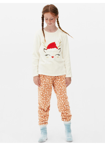 Комбинированная зимняя пижама (свитшот, брюки) Primark