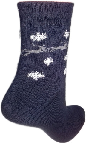 Шкарпетки плюш ТМ "Нова пара" 107 новорічні, санта на санях+мохнаті сніжинки НОВА ПАРА середня висота (257155532)