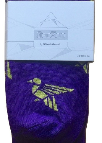 Фиолетовые носки из хлопка НОВА ПАРА фламинго (257155571)