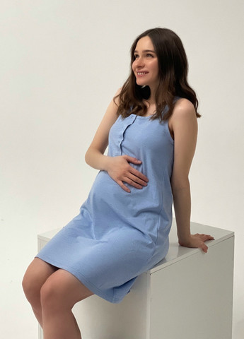 Нічна сорочка для вагітних та годуючих,, блакитний меланж Koko boutique (257160372)