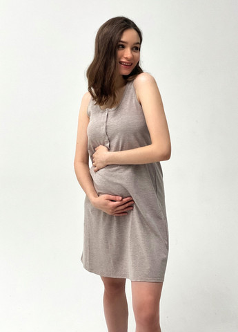 Нічна сорочка для вагітних та годуючих,, капучино Koko boutique (257160371)