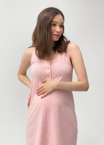 Нічна сорочка для вагітних та годуючих,, рожевий меланж Koko boutique (257160373)