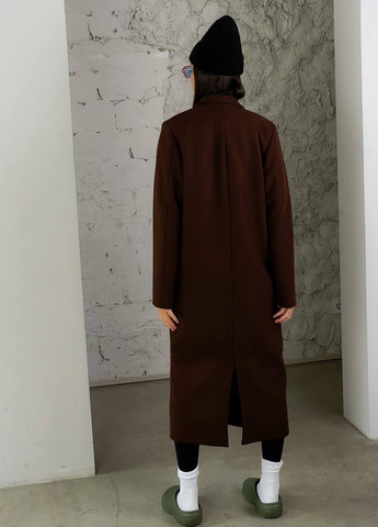 Коричневое демисезонное Пальто прямое на 4 пуговицах ZF inspire