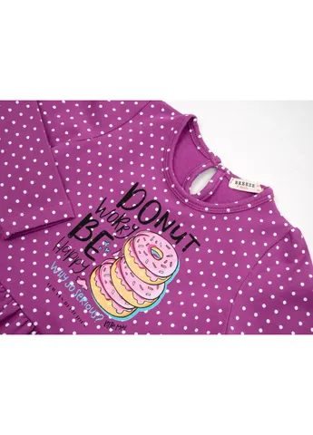 Фіолетова сукня у горошок (16623-98g-purple) Breeze (257207680)