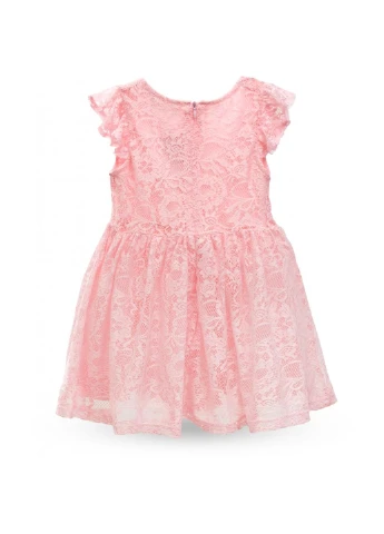 Розовое платье кружевное (15712-116g-pink) Breeze (257208316)