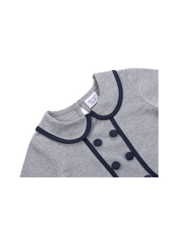 Серое платье с пуговичками (9680-98g-gray) Breeze (257207232)