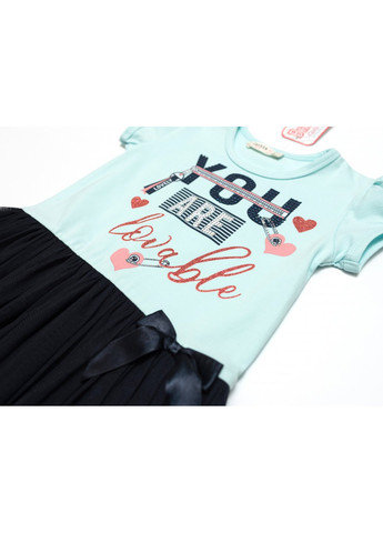 Голубое платье с фатиновой юбкой (10840-110g-blue) Breeze (257208225)