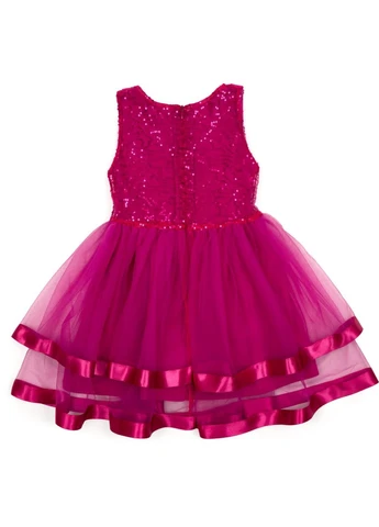 Комбінована сукня з фатиновою спідницею (14502-134g-fucsia) Breeze (257206061)