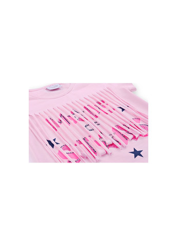 Комбинированный летний набор детской одежды футболка со звездочками с шортами (9036-110g-pink) Breeze