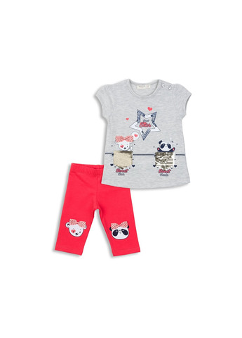 Комбинированный летний набор детской одежды sweet star (12091-80g-gray) Breeze