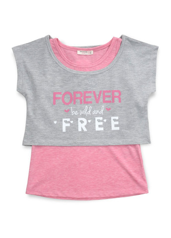 Комбинированный демисезонный набор детской одежды "forever" (14586-146g-pink) Breeze
