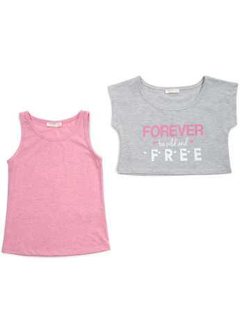 Комбинированный демисезонный набор детской одежды "forever" (14586-146g-pink) Breeze