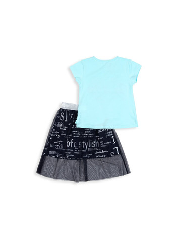 Комбинированный летний набор детской одежды с сердцем (12143-128g-blue) Breeze
