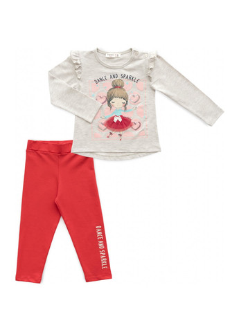 Комбінований демісезонний набір дитячого одягу dance and sparkle (16398-104g-red) Breeze