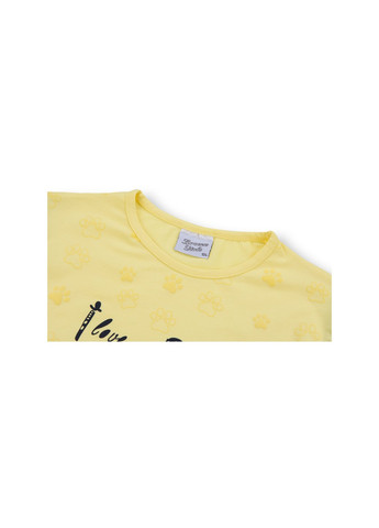 Комбинированный летний набор детской одежды с лапками (8697-116g-yellow) Breeze