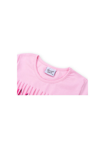 Комбінований літній набір дитячого одягу футболка із зірочками із шортами (9036-104g-pink) Breeze