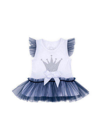 Комбинированный летний набор детской одежды с коронкой (10869-86g-blue) Breeze